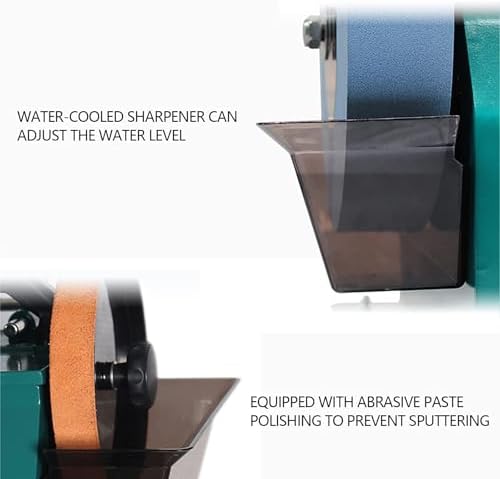 Electric Knife Sharpener with Adjustable Water Cooling, Dual-Direction Wet Stone Grinder for Precision Sharpening and Polishing