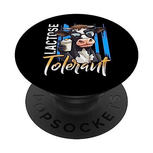 Lactose Tolerant Shirt Funny Cow T-shirt Lactose Intolerant PopSockets PopGrip Intercambiable