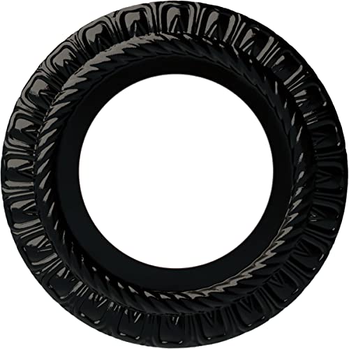 Image of Ekena Millwork CM10CLBPS 10 5 /8 inchOD X 5 3 /4 inchID X 1 /2 inchP Claremont Ceiling Medallion Fits Canopies Up to 7 inch, Black Pearl