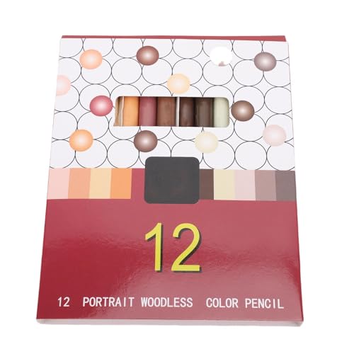 TARSHYRY Paquete de 12 Lápices de Colores sin Madera, 12 Tonos Surtidos para Dibujar y Dibujar, Ideales para Artistas, Niños y Proyectos de Arte Escolar (Color de retrato)