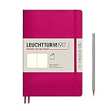 LEUCHTTURM1917 362856 Notizbuch Medium (A5), Softcover, 123 nummerierte Seiten, Beere, Blanko