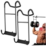 KUYYFDS 2Pcs Dumbbell Spotter Hooks, Load Capacity Heavy-Duty Dumbbell Rack for Bench Press, Practical Sturdy Metal Barbell Rack for Home Gym Exercise