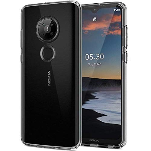 Image of COVERBLACK Transparent Rubber Back Cover for Nokia 5.3 - Transparent