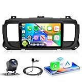 VECHTEL 4G+64G Autoradio Android 15 für Peugeot Expert/Citroën Jumpy III/Toyota Proace 2016, 9'' Incell HD Touchscreen mit Drahtlos Carplay Android Auto GPS Wi-Fi USB Bluetooth FM RDS Rückfahrkamera