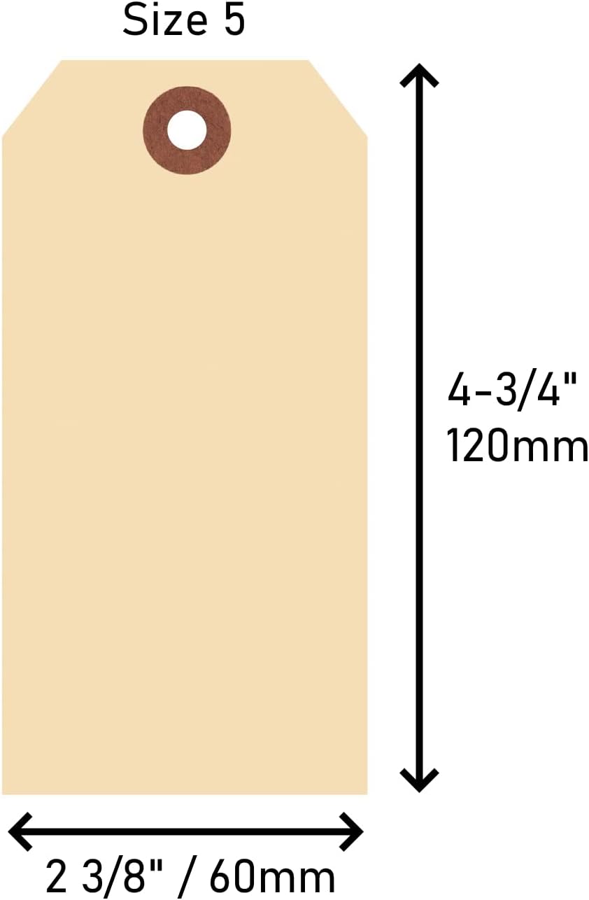 Merangue 100 Pack Shipping Tags, Sz5, 4-3/4" x 2-3/8" (1024-4711-00-000) : Office Products