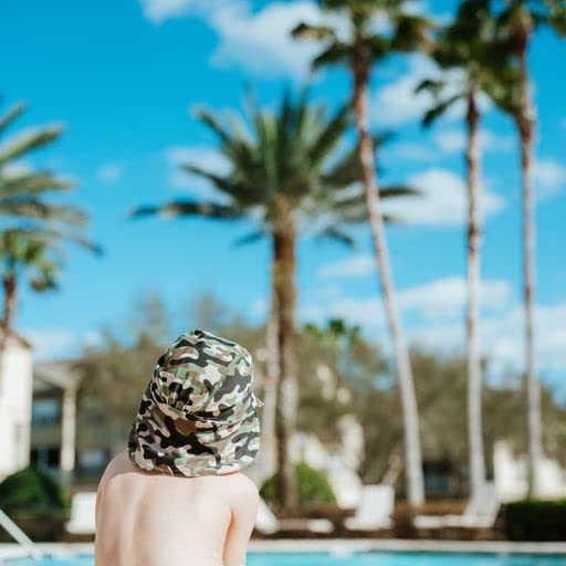 Image of Kids Sun Hat with Neck Protection, UPF 50 UV Protection