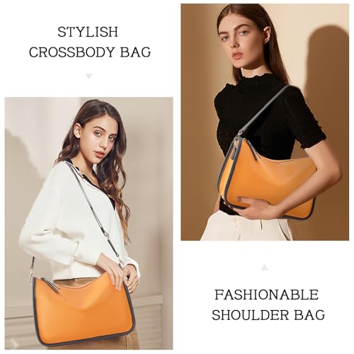 Image of HKCLUF Crossbody Bags Purses for Women Trendy,Vegan Leather Medium Crossbody Purse,Shoulder Bag with 2PCS Adjustable Strap