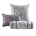 Madison Park Laurel Cozy Comforter Set - Traditional Tufted Faux Silk Design, All Season Down Alternative Bedding with Matching Shams, Decorative Pillow, Plum Cal King(104