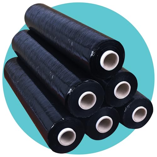 Triplast PS250 - Rollos de plástico color negro para embalaje automático (6 unidades de 400 mm x 250 m)