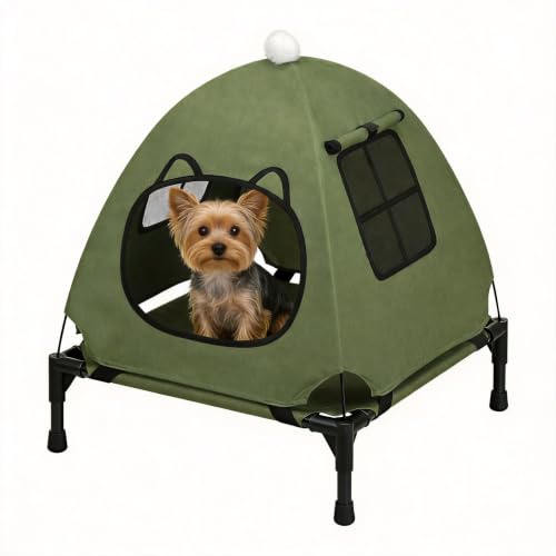 Nockovi Anti-Anxiety Open Elevated Pet Hammock Bed Tent House - Quick Setup