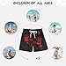 Aflyko Halloween Boys' Board Shorts Spooky Bloody Hand Print Teens Swim Trunk Girls Bathing Suit All Day Shorts