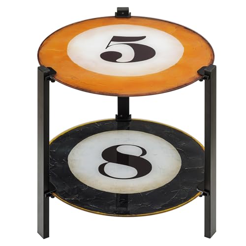 Baroni Home Moderner Couchtisch aus Glas mit Metallrahmen für...