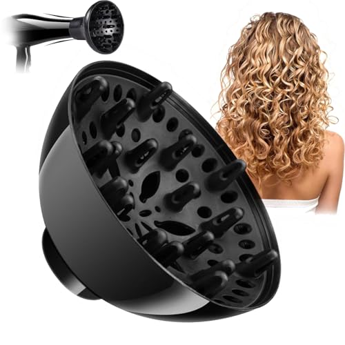 Universal Hair Diffuser, Diffuser Attachment for Hairdryer, Diffuser Hairdryer Attachment, Hair Dryer Diffuser Attachment for Curly and Natural Wavy Hair (1)