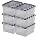 Produktbild SmartStore Aufbewahrungsbox Dry | Wasserdicht | 33 l | Transparent | Mit Deckel | VE 6 | Lagerkisten Kunststoffbox Stapelbox