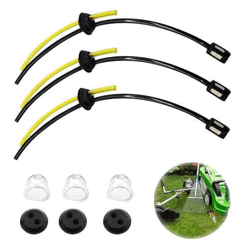 Universal Fuel Line,Petrol Fuel Line Hose Tube,3 Pieces Strimmer Fuel