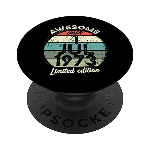 Camiseta de cumpleaños de 50 años, 1 de julio de 1973, 50 cumpleaños PopSockets PopGrip Intercambiable