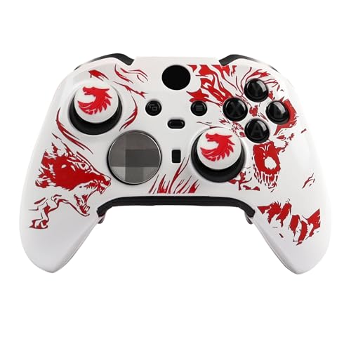 Image of Wolf Controller Skin Compatible with Xbox Elite Series 2 Core Wireless Controller, RALAN Protector Case, Customised Thumb Grips Cap