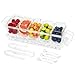 Chilled Condiment Server | Clear Icy Condiment Server Caddy | Chilled Condiment Tray with Lid and 5 Removable Compartments