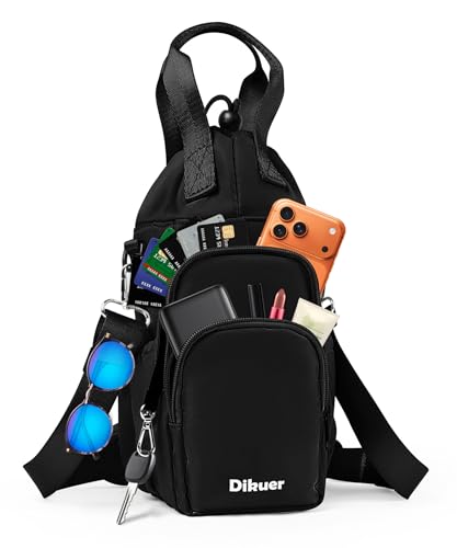 Dikuer Water Bottle Holder with Strap, 4 Big Pockets...