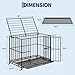 Heavy Duty Stainless Steel Dog Crate for Large & XL Breeds - Indestructible Escape-Proof Kennel with Locking Wheels - Collapsible, Chew-Resistant Indoor/Outdoor Cage with Easy-Clean Removable Tray