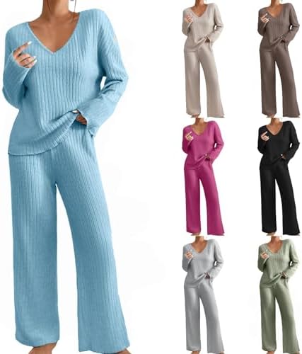 Hausanzug Damen Gerippt Lounge Set Herbst Winter St Produktbild-Vorschau 12