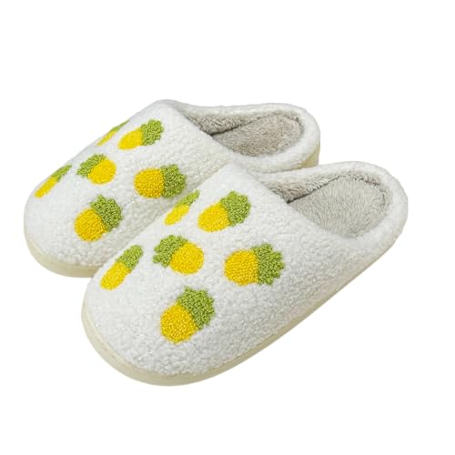 Image of Women's Men's Cute Fuzzy Heart Slippers Memory Foam Fluffy Couple Slippers Cozy House Indoor Outdoor Shoes