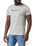camiseta amarilla hombre zara Fabricada en tejido suave Pepe Jeans Eggo PM500465 Camiseta, Gris (Grey Marl 933), M para Hombre