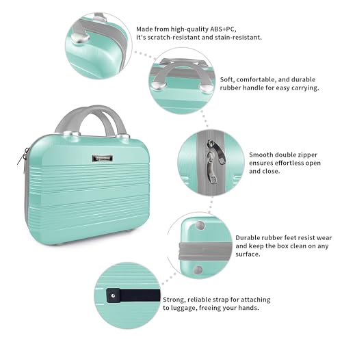 GigabitBest 14 Inch Multi-Purpose Waterproof Hard Shell Makeup Case (Green) by GigabitBest - Used condition - Image 4