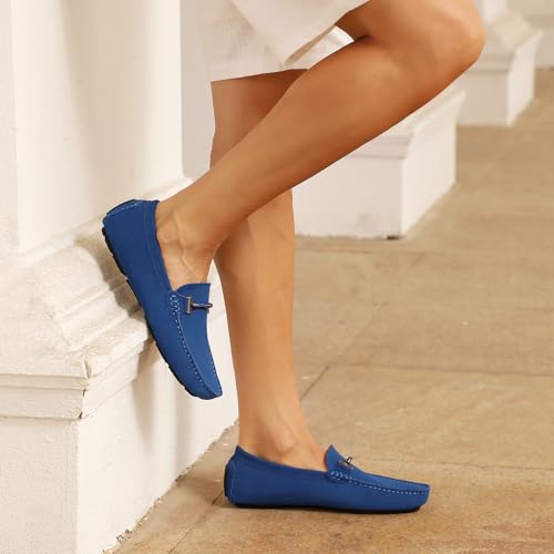 Go Tour New Mens Casual Loafers Moccasins Slip On Driving Shoes Sapphire Blue 14/50 — view 3