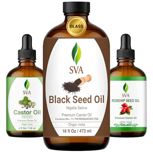 SVA Black Seed Oil 16 oz, Rosehip Oil 4 oz,