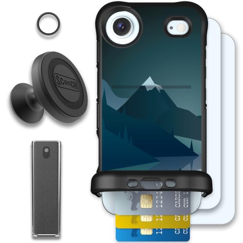 Scooch for iPhone Air Wallet Case Card Holder, Wingmate, Midnight Ridge