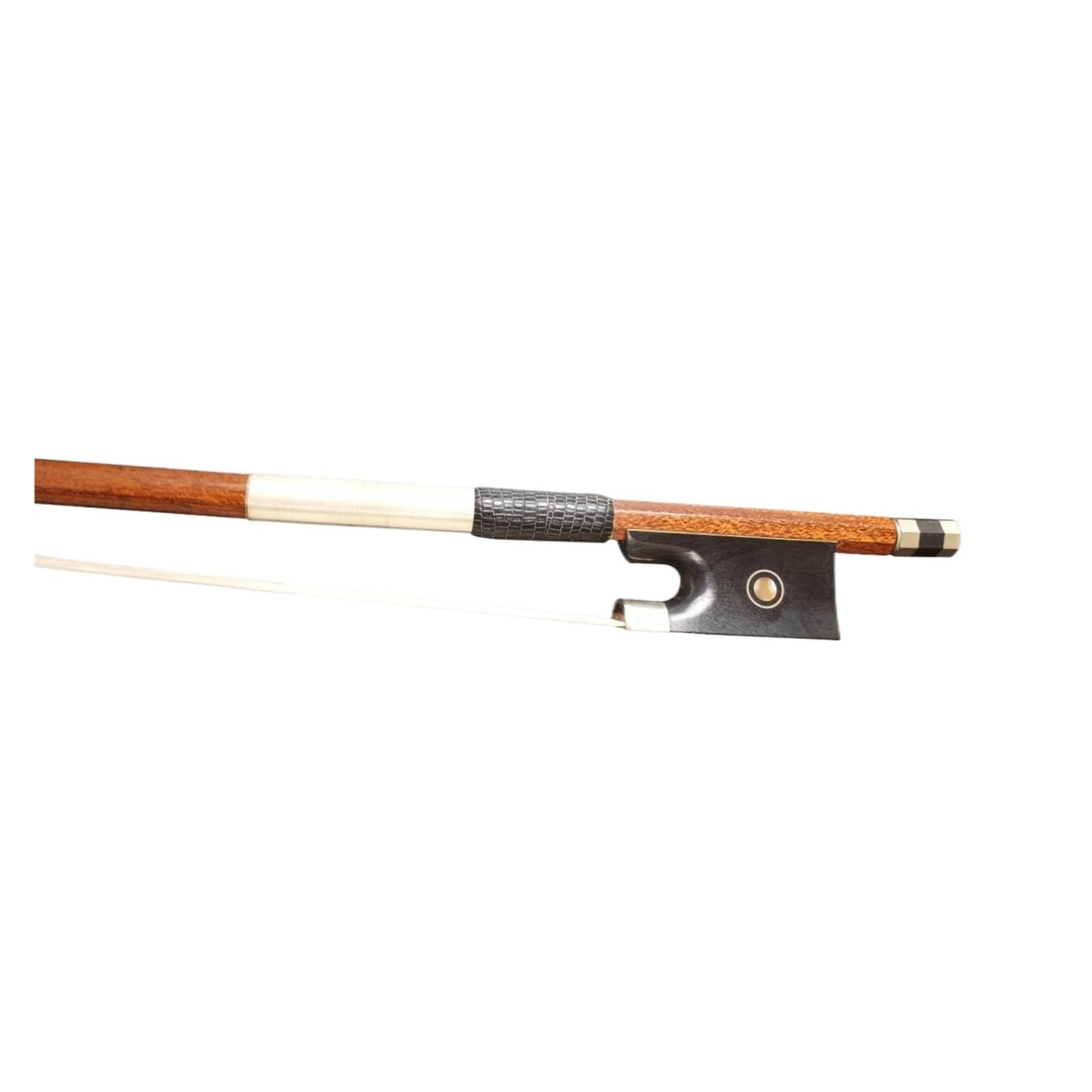 Pelle di legno Fibra di carbonio 4/4 Arco di violino Crine di cavallo bianco Rana di ebano Accessori for parti di violino 3/4 1/2 1/4(1 2 one pc)