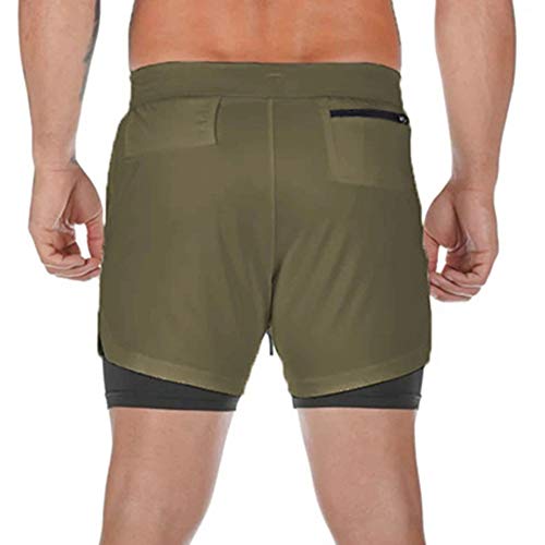 Domary Calças esportivas masculinas com dois bolsos para toalha com cordão e cordão calça de ginásti