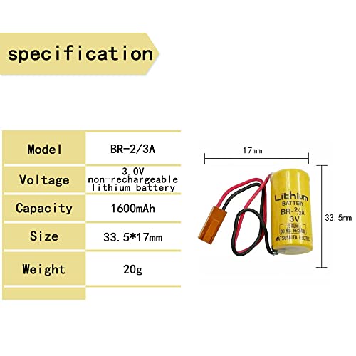 EVASEN BR-2/3A 3V Lithium Backup Battery Pack #TOP30