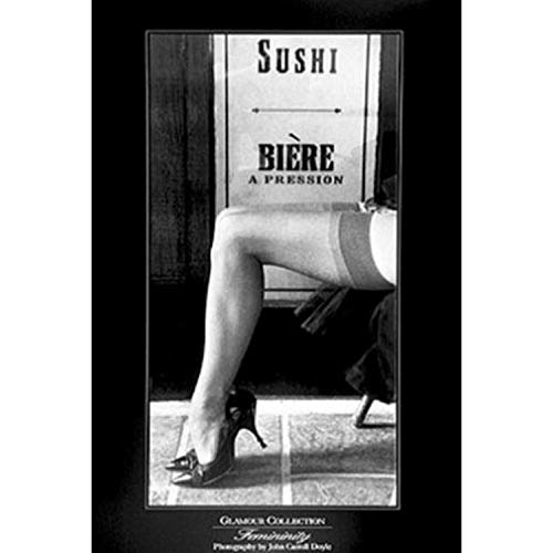 Sushi by John Carroll Doyle 24x36 Art Print Poster Photograph Sexy Woman Legs Glamour Collection Femininity French Black and White
