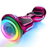 Hoverstar Crystal Light Wheel Electric Hoverboard with New Version Bluetooth Hover Board, Chrome and Design Color Self-Balance Electric Scooter