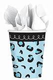 Amscan Sweet Safari Boy Baby Shower Party Paper Cups (18 Piece), 9 oz, Blue