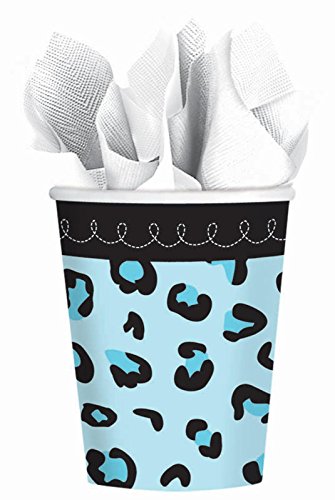 Sweet Safari Boy Baby Shower Party Cups, 18 Pieces, Made from Paper, Blue, 9 oz by Amscan