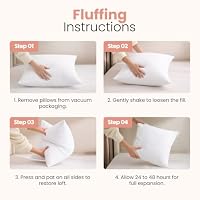 Utopia Bedding 18x18 Pillow Inserts, White Throw Pillows for Couch, 2 Pack — image 3