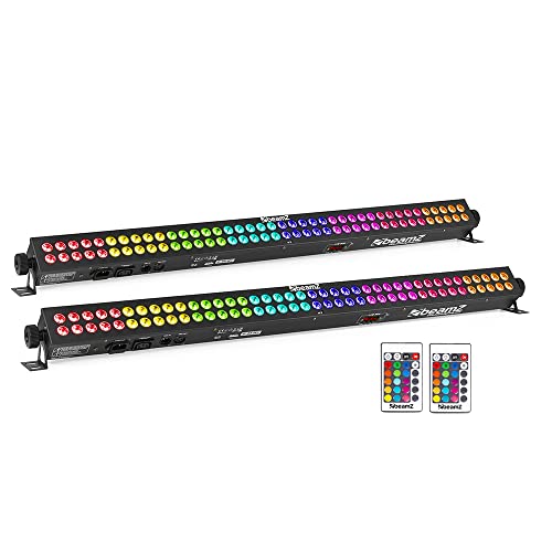 BeamZ LCB803 LED Light Bar (Pair) Venue Uplighters, Wall Wash Effect - 80x 3w RBG