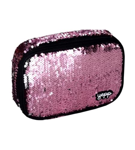 ESTOJO FEMININO YEPP NOT SO BASIC COM LANTEJOULA MAGICA COLORS 22X16X6CM