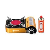 Camplux JK-8610 Portable Butane Stove, 8,000 BTU Camping Backpacking Outdoor Gas Stove Burner with Carrying Case, CSA Listed