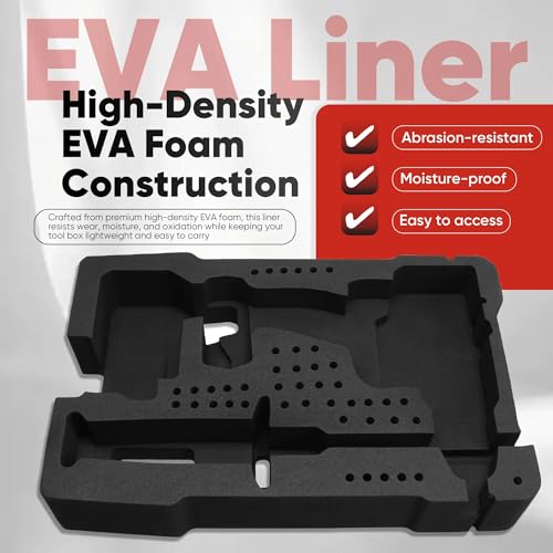 Yudylg EVA Liner Organizer Compatible with Milwaukee Packout Tool Box 48-22-8435, Precision-Cut Insert Fit for M18 2903-20 or 2904-20 Drill/Driver and Accessories, Only Compatible with 5.0 Battery