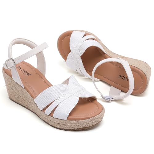 Ruiee Womens Wide Width Wedge Sandals. 258011 WT 12 — view 3