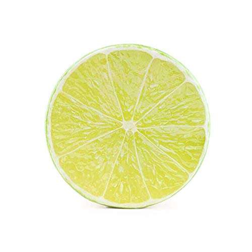 Coussin de siège de fruits en peluche créatif, coussin de chaise épais amovible coussin de plancher de bureau étudiant étudiant coussin de voiture de bureau respirant rond 3d-citron 38x38x7cm (15x15x Cover