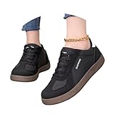Chaussures d'entraînement classiques allemandes pour un confort décontracté et tendance - Chaussures de course plates et légères à enfiler, Noir , 40 EU Large