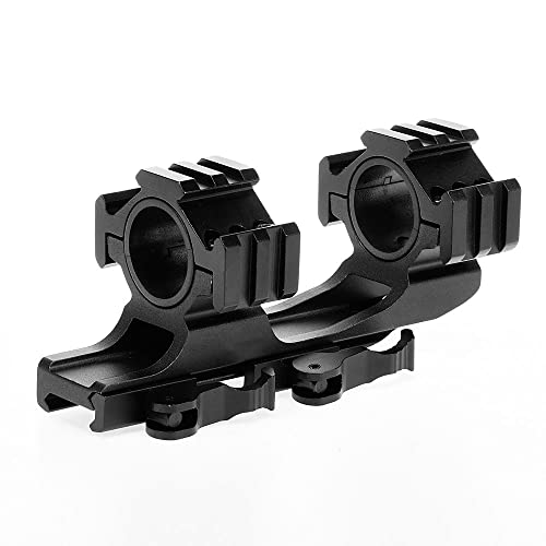 BILLION DUO Dual Ring Scope Mount Cantilever Mount, 30mm / 1 inch Scope Ring QD Mount Base for 20mm Picatinny Weaver Rail (L_D3002-K)