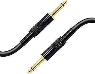 SONICAKE Guitar Accessories Premium 1/4 Inch 3 ft. 24AWG Lossless Signal Thru Guitar/Bass