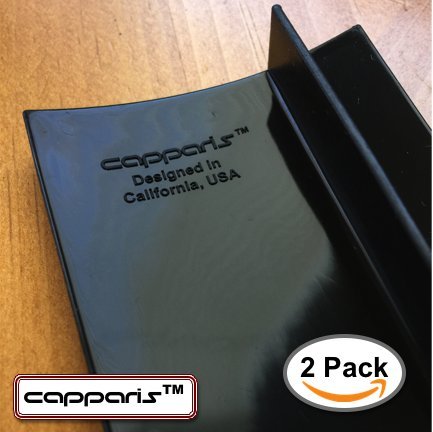 Capparis Kitchen Silicone Stove Counter Gap Cover, Easy Clean Heat Resistant Wide & Long Gap Filler, Seals Spills Between Counter, Stovetop, Oven, Washer & Dryer, Set Of 2 (21 Inches, Black) #TOP3