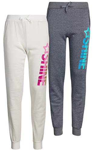 Real Love Girls Fleece Active Jogger Pants (2 Pack) (Shine, (7/8))